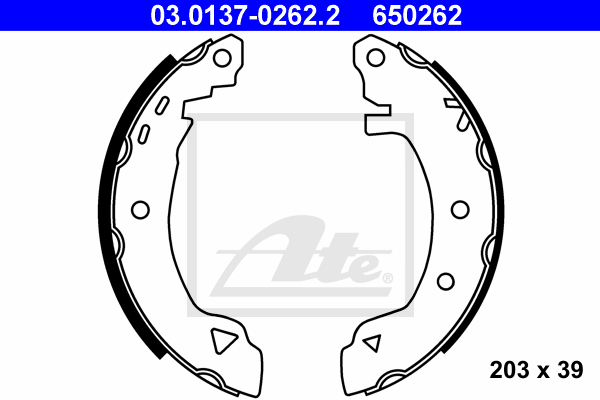 kit de frein arrière simple ou prémonté ATE 03.0137-0262.2 (X1)