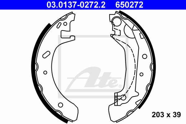 kit de frein arrière simple ou prémonté ATE 03.0137-0272.2 (X1)