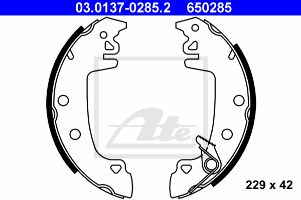 kit de frein arrière simple ou prémonté ATE 03.0137-0285.2 (X1)