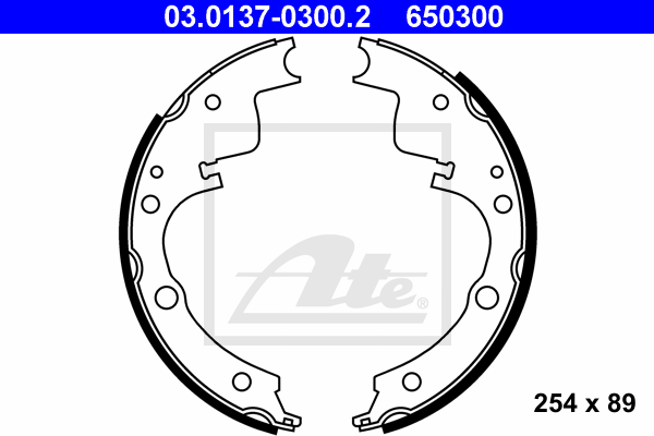 kit de frein arrière simple ou prémonté ATE 03.0137-0300.2 (X1)