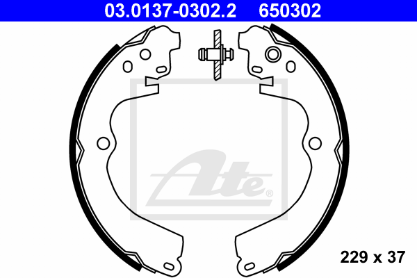 kit de frein arrière simple ou prémonté ATE 03.0137-0302.2 (X1)