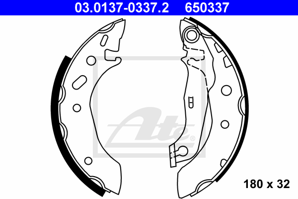 kit de frein arrière simple ou prémonté ATE 03.0137-0337.2 (X1)
