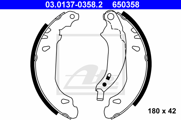 kit de frein arrière simple ou prémonté ATE 03.0137-0358.2 (X1)