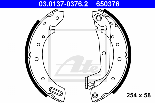 kit de frein arrière simple ou prémonté ATE 03.0137-0376.2 (X1)