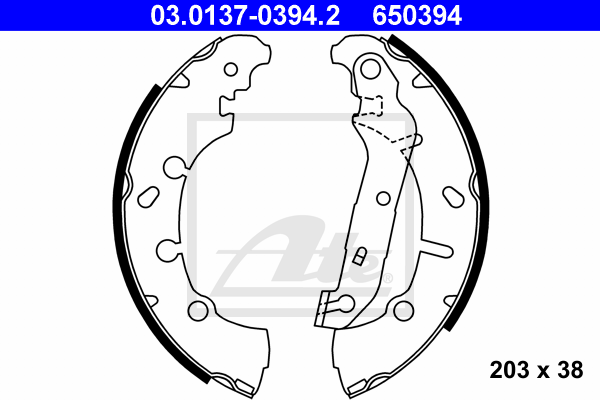 kit de frein arrière simple ou prémonté ATE 03.0137-0394.2 (X1)