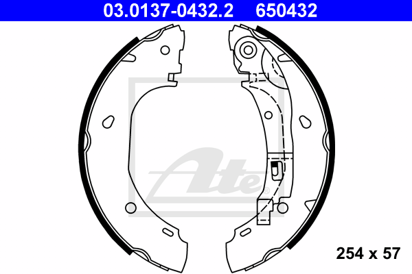 kit de frein arrière simple ou prémonté ATE 03.0137-0432.2 (X1)