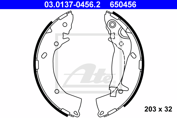 kit de frein arrière simple ou prémonté ATE 03.0137-0456.2 (X1)