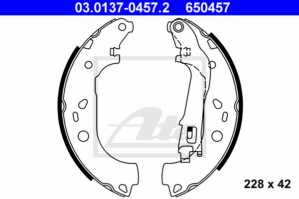 kit de frein arrière simple ou prémonté ATE 03.0137-0457.2 (X1)
