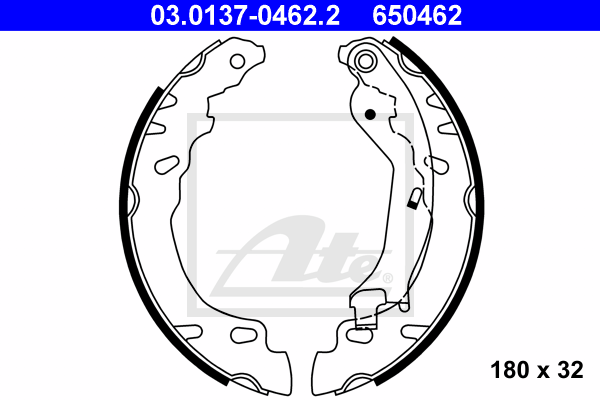 kit de frein arrière simple ou prémonté ATE 03.0137-0462.2 (X1)