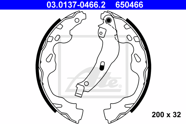 kit de frein arrière simple ou prémonté ATE 03.0137-0466.2 (X1)