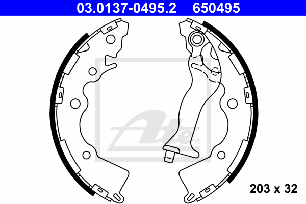 kit de frein arrière simple ou prémonté ATE 03.0137-0495.2 (X1)