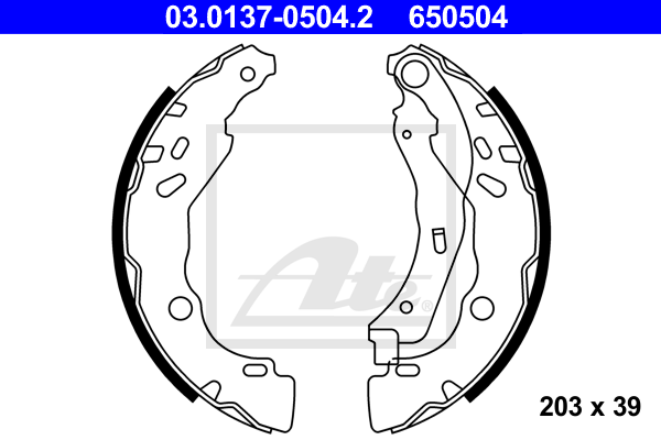 kit de frein arrière simple ou prémonté ATE 03.0137-0504.2 (X1)