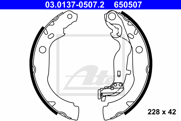 kit de frein arrière simple ou prémonté ATE 03.0137-0507.2 (X1)
