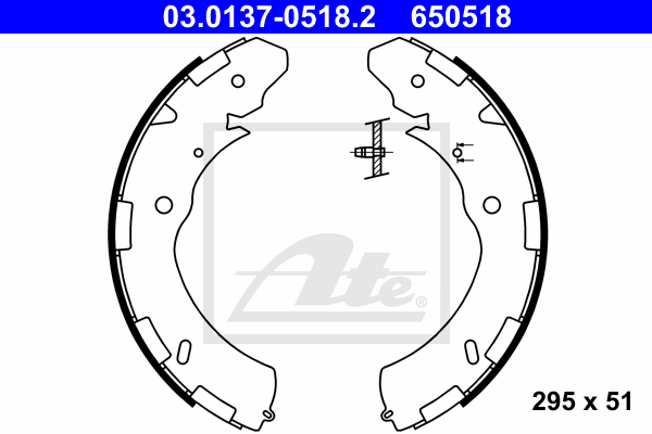 kit de frein arrière simple ou prémonté ATE 03.0137-0518.2 (X1)
