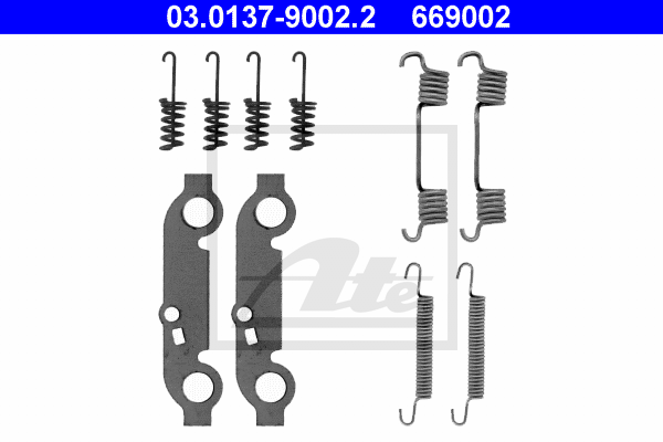 Kit d'accessoires mâchoires de frein de stationnement ATE 03.0137-9002.2 (X1)