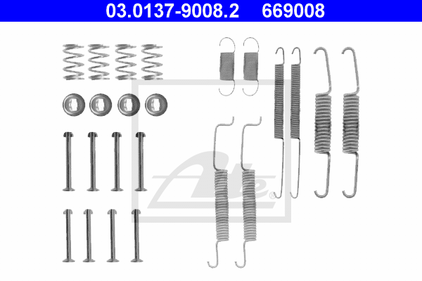 Kit de montage machoires de frein ATE 03.0137-9008.2 (X1)