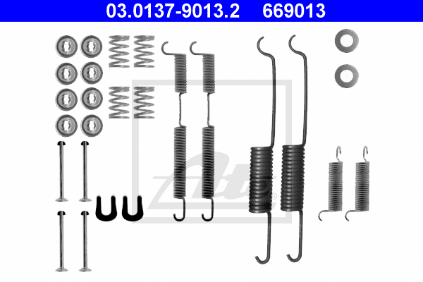 Kit de montage machoires de frein ATE 03.0137-9013.2 (X1)
