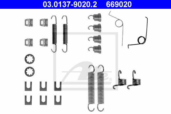 Kit de montage machoires de frein ATE 03.0137-9020.2 (X1)