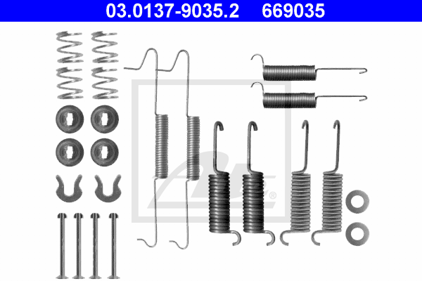Kit de montage machoires de frein ATE 03.0137-9035.2 (X1)