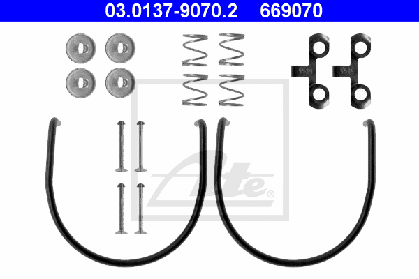 Kit de montage machoires de frein ATE 03.0137-9070.2 (X1)