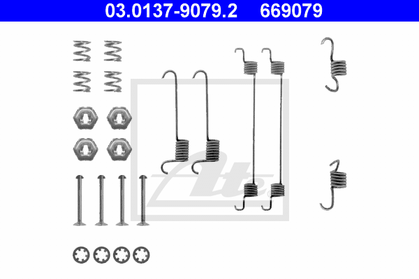 Kit de montage machoires de frein ATE 03.0137-9079.2 (X1)