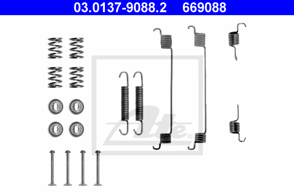 Kit de montage machoires de frein ATE 03.0137-9088.2 (X1)