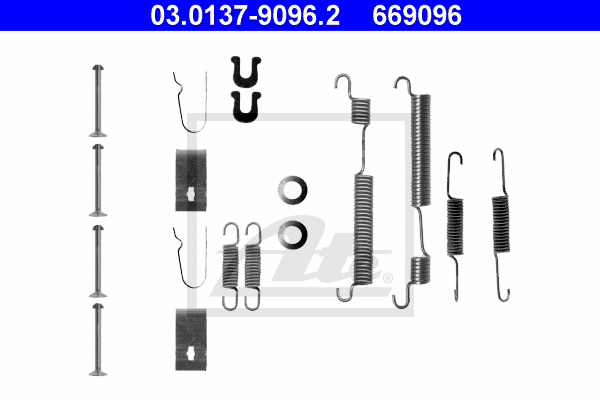 Kit de montage machoires de frein ATE 03.0137-9096.2 (X1)
