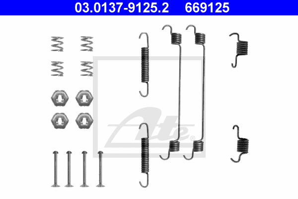 Kit de montage machoires de frein ATE 03.0137-9125.2 (X1)