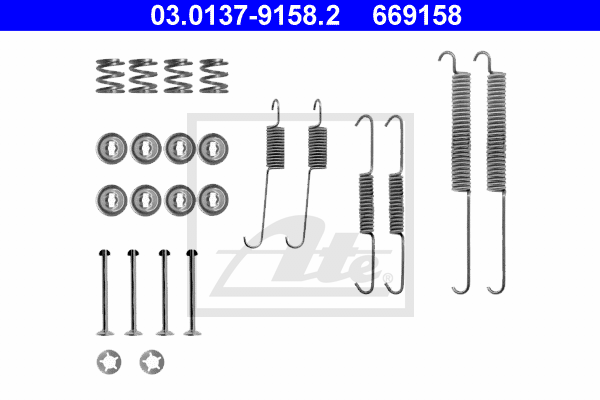 Kit de montage machoires de frein ATE 03.0137-9158.2 (X1)