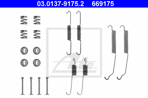 Kit de montage machoires de frein ATE 03.0137-9175.2 (X1)