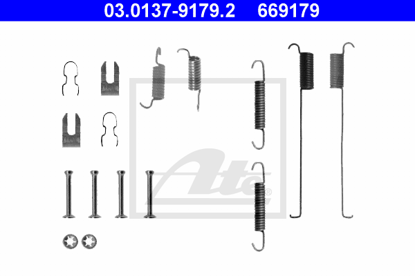 Kit de montage machoires de frein ATE 03.0137-9179.2 (X1)