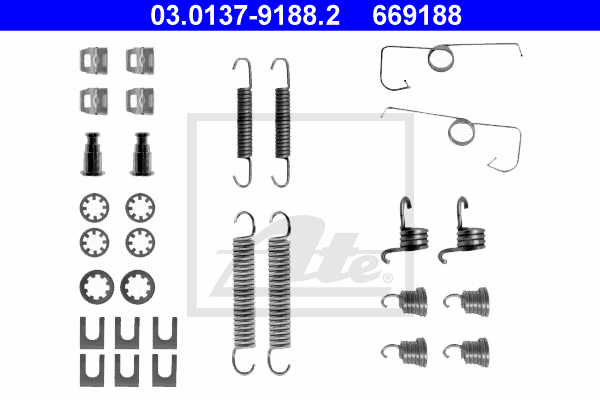 Kit de montage machoires de frein ATE 03.0137-9188.2 (X1)