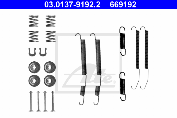 Kit de montage machoires de frein ATE 03.0137-9192.2 (X1)