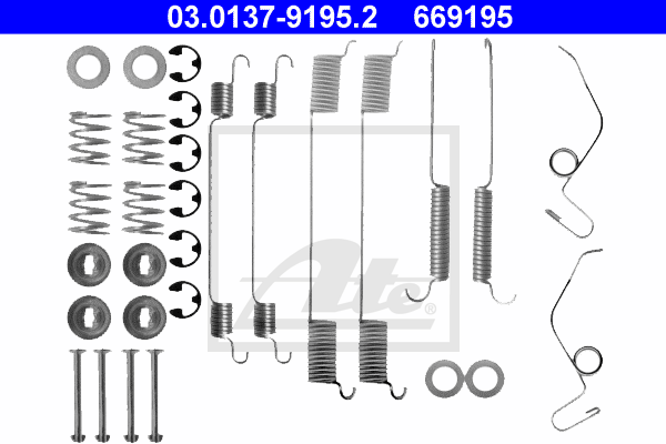 Kit de montage machoires de frein ATE 03.0137-9195.2 (X1)