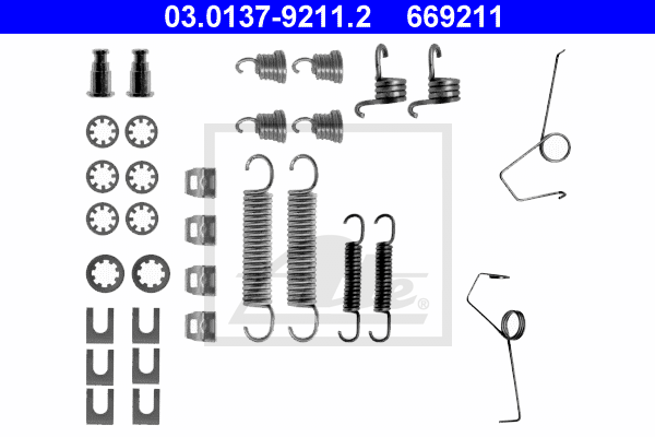 Kit de montage machoires de frein ATE 03.0137-9211.2 (X1)