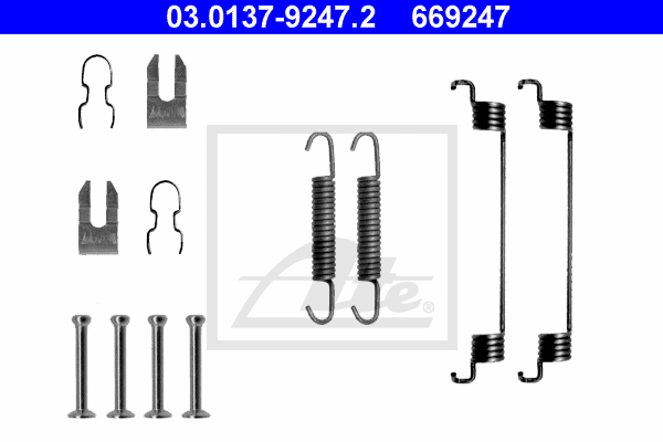 Kit de montage machoires de frein ATE 03.0137-9247.2 (X1)