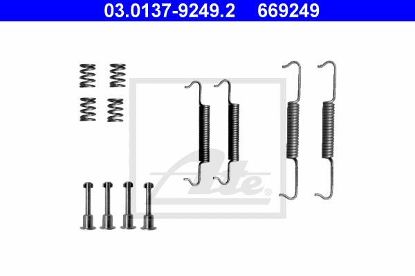 Kit d'accessoires mâchoires de frein de stationnement ATE 03.0137-9249.2 (X1)