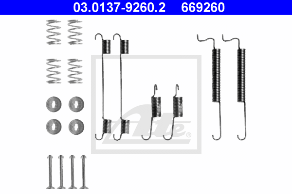 Kit de montage machoires de frein ATE 03.0137-9260.2 (X1)