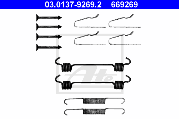 Kit d'accessoires mâchoires de frein de stationnement ATE 03.0137-9269.2 (X1)