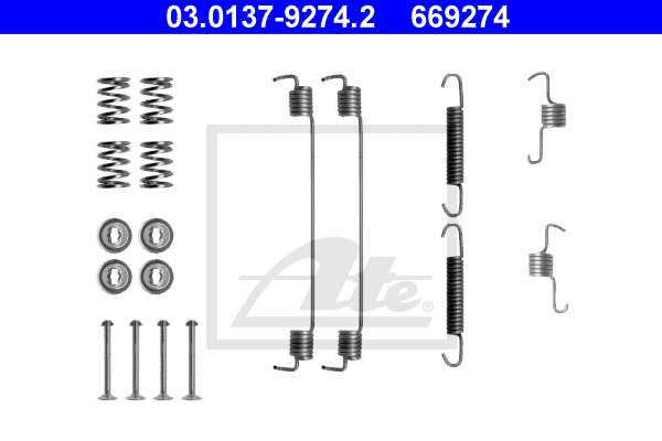 Kit de montage machoires de frein ATE 03.0137-9274.2 (X1)