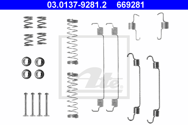 Kit de montage machoires de frein ATE 03.0137-9281.2 (X1)