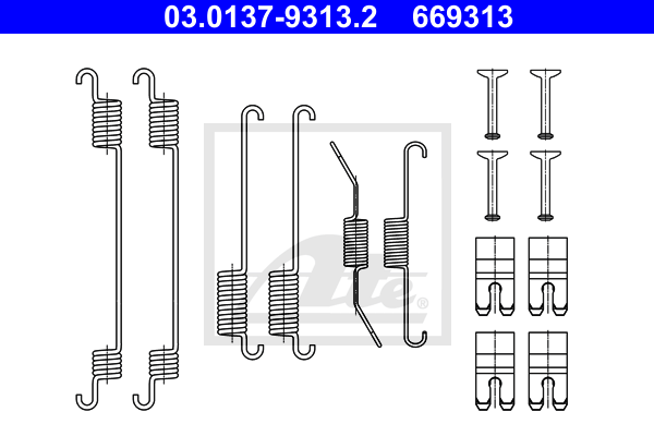 Kit de montage machoires de frein ATE 03.0137-9313.2 (X1)