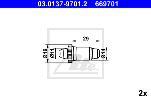Kit d'accessoires mâchoires de frein de stationnement ATE 03.0137-9701.2 (X1)