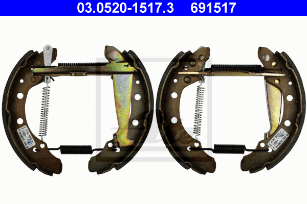 kit de frein arrière simple ou prémonté ATE 03.0520-1517.3 (X1)