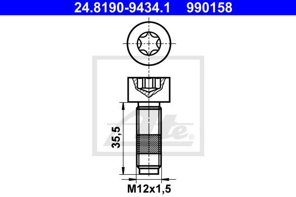 Vis disque de frein ATE 24.8190-9434.1 (X1)