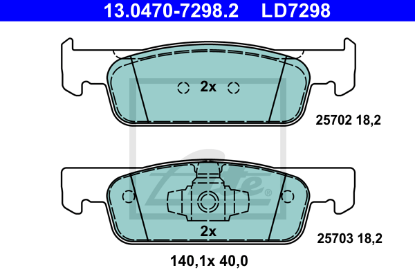 Plaquettes de frein avant ATE 13.0470-7298.2 (X1)