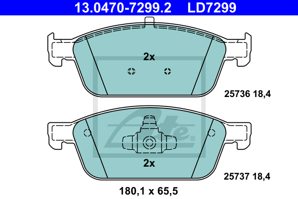 Plaquettes de frein avant ATE 13.0470-7299.2 (X1)