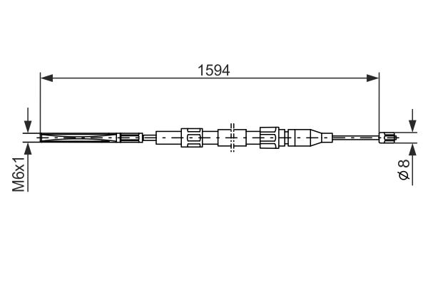 Cable de frein à main BOSCH 1 987 477 042 (X1)