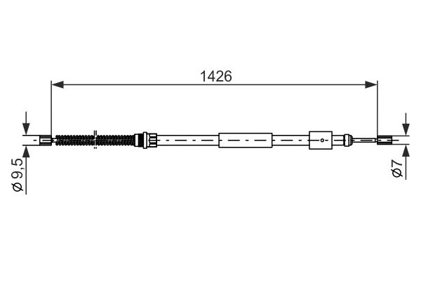 Cable de frein à main BOSCH 1 987 477 146 (X1)