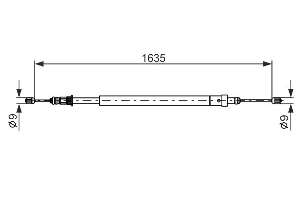 Cable de frein à main BOSCH 1 987 477 582 (X1)